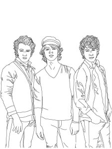 Jonas Brothers coloring page 6 - Free printable