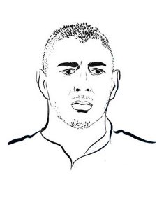 Karim Benzema coloring page 1 - Free printable