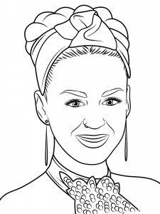 Katy Perry coloring page 2 - Free printable