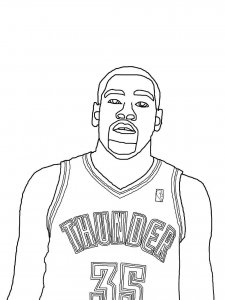Kevin Durant coloring page 4