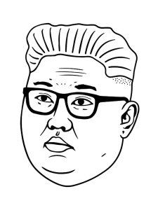 Kim Jong Un coloring page 3