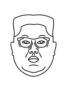 Kim Jong Un coloring page 4