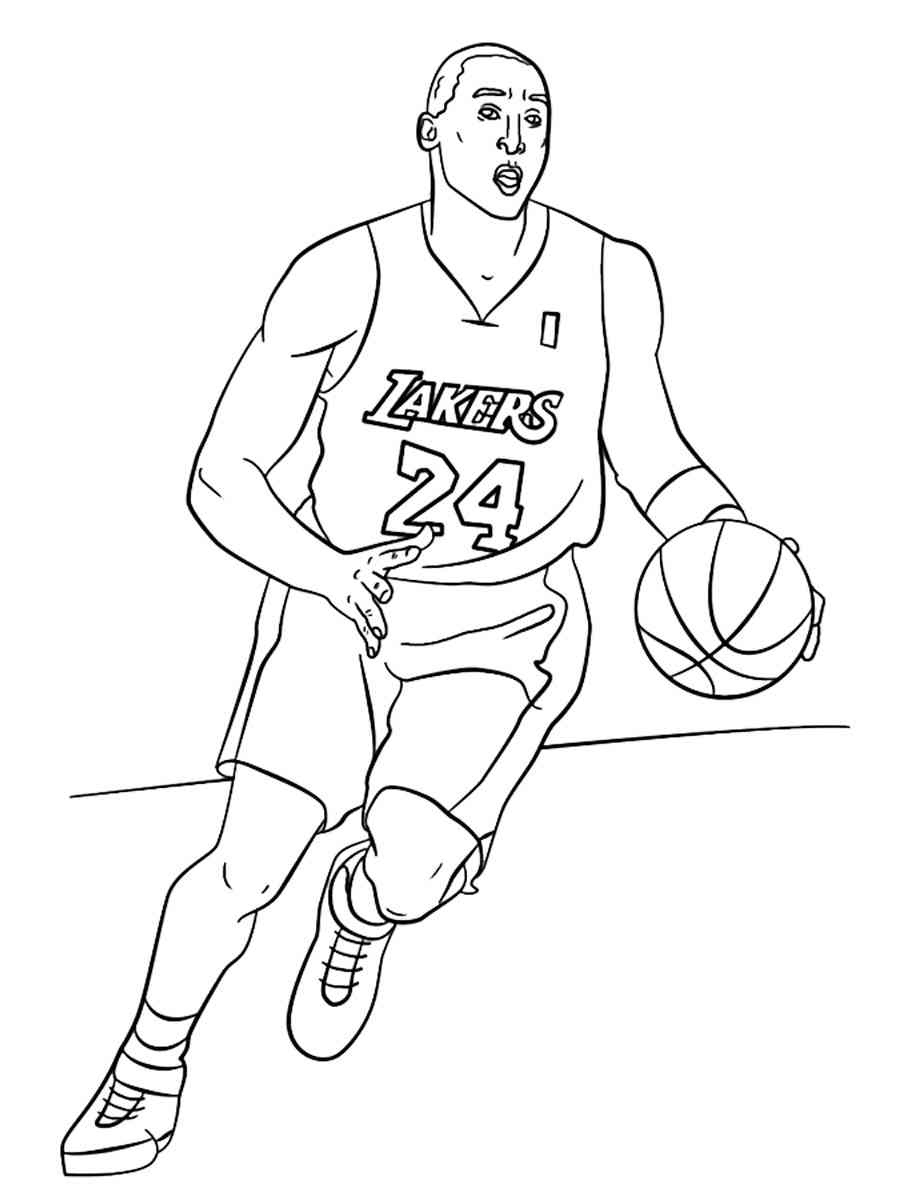 Kobe Bryant coloring pages Free Printable