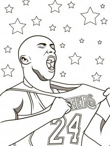 Kobe Bryant coloring page 4 - Free printable