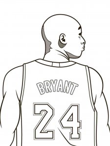Kobe Bryant coloring page 6 - Free printable