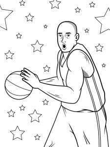 Kobe Bryant coloring page 7 - Free printable