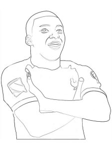 Kylian Mbappe coloring page 5 - Free printable