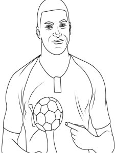 Kylian Mbappe coloring page 7 - Free printable