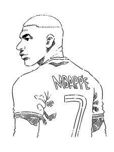 Kylian Mbappe coloring page 8 - Free printable