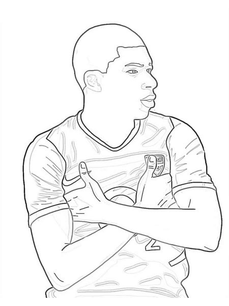 Kylian Mbappe coloring pages