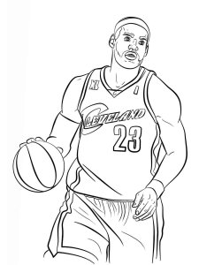 LeBron James coloring page 2 - Free printable
