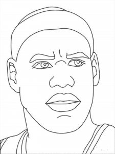LeBron James coloring page 4 - Free printable