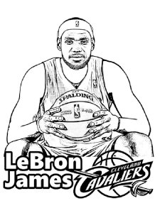 LeBron James coloring page 7 - Free printable