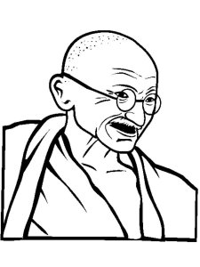 Mahatma Gandhi coloring page 4 - Free printable