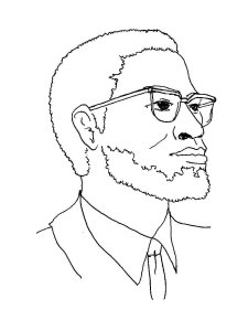 Malcolm X coloring page 4 - Free printable