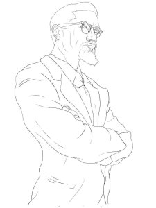 Malcolm X coloring page 6 - Free printable