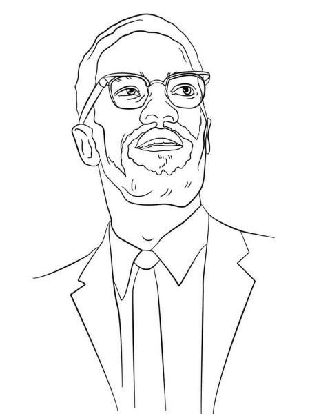 Malcolm X coloring pages