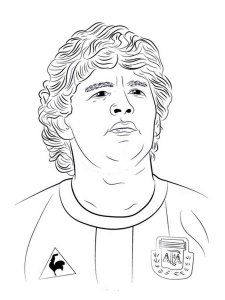 Maradona coloring page 4 - Free printable