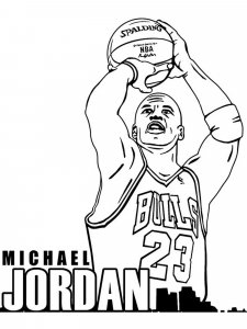 Michael Jordan coloring page 4 - Free printable