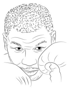 Mike Tyson coloring page 3 - Free printable