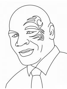 Mike Tyson coloring page 5 - Free printable