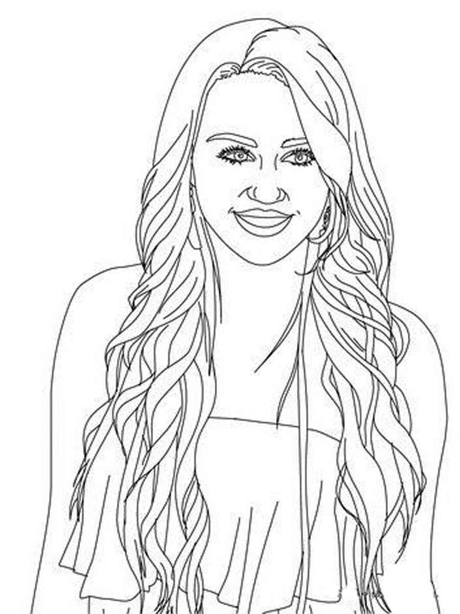 Miley Cyrus coloring pages - Free Printable