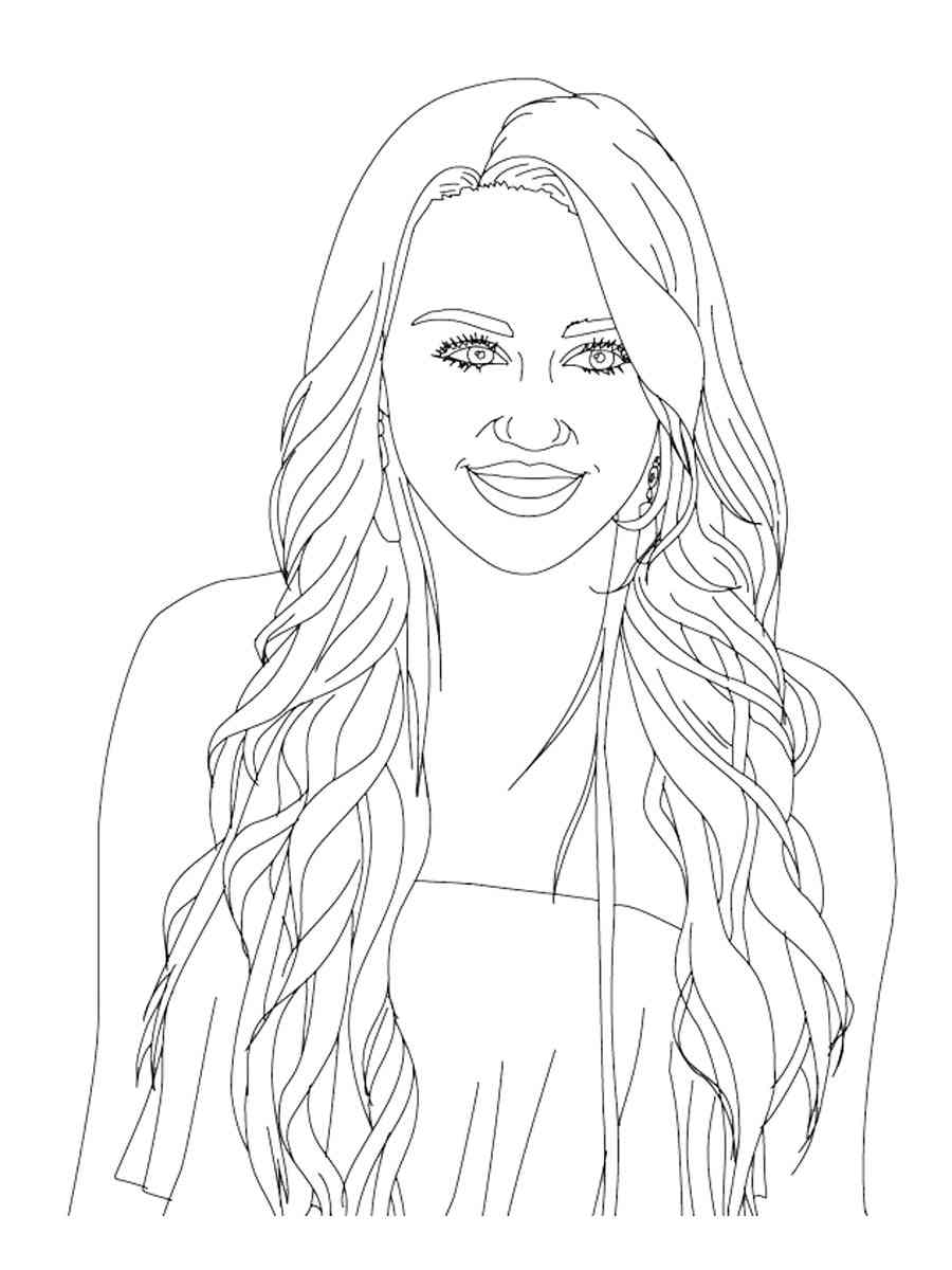 Miley Cyrus coloring pages