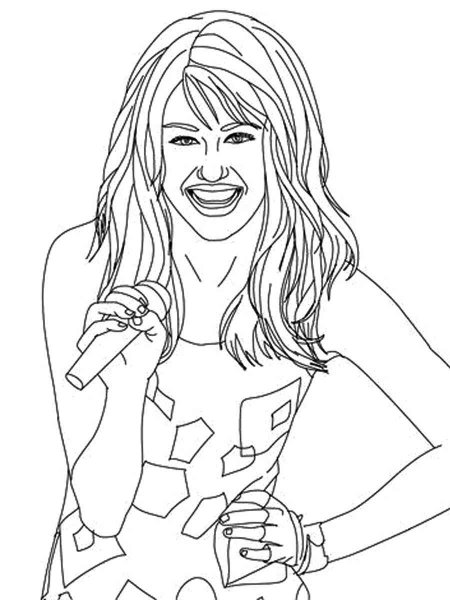 Miley Cyrus coloring pages - Free Printable
