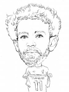 Mohamed Salah coloring page 12 - Free printable
