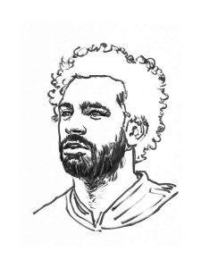 Mohamed Salah coloring page 2 - Free printable