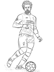 Mohamed Salah coloring page 3 - Free printable