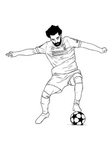 Mohamed Salah coloring page 4 - Free printable