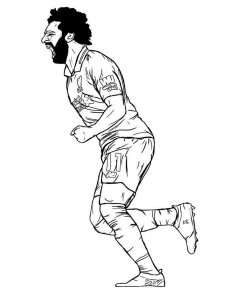 Mohamed Salah coloring page 5 - Free printable