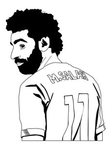 Mohamed Salah coloring page 7 - Free printable