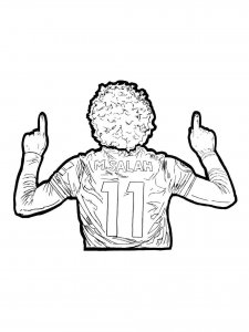 Mohamed Salah coloring page 8 - Free printable