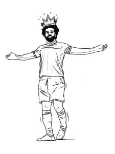 Mohamed Salah coloring page 9 - Free printable
