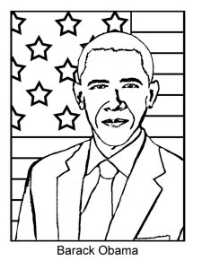Obama coloring page 1 - Free printable