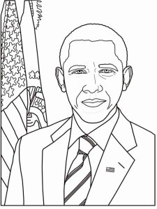 Obama coloring page 3 - Free printable