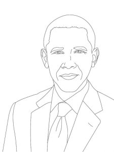 Obama coloring page 5 - Free printable