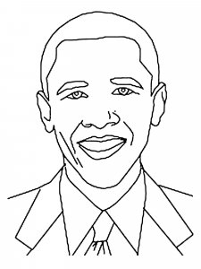 Obama coloring page 6 - Free printable