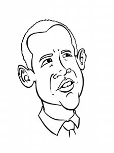 Obama coloring page 7 - Free printable
