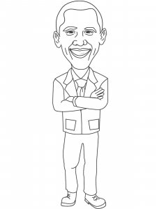Obama coloring page 8 - Free printable