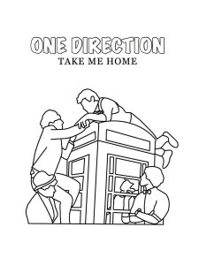 One Direction coloring page 1 - Free printable