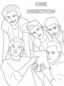 One Direction coloring page 11 - Free printable