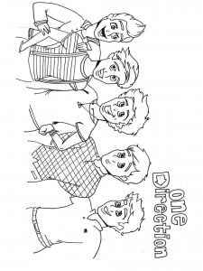 One Direction coloring page 13 - Free printable