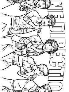 One Direction coloring page 14 - Free printable