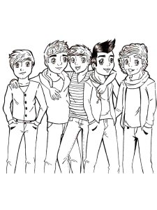 One Direction coloring page 15 - Free printable