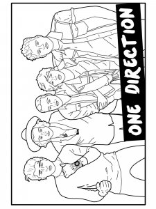 One Direction coloring page 16 - Free printable