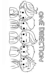 One Direction coloring page 2 - Free printable