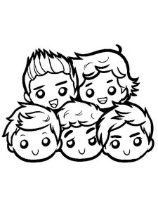 One Direction coloring page 3 - Free printable